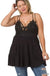Plus Crochet Lace Ruffle Cami Dress - LECCE