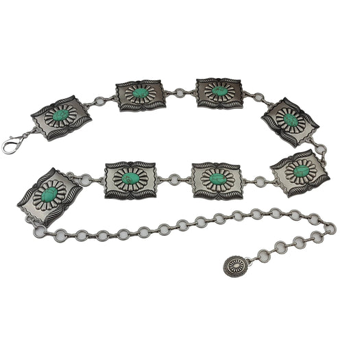 Plus Size: Western Rectangular Concho Chain Belt - LECCE