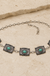 Plus Size Western Rectangular Concho Chain Belt on cream stone