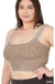 Plus Washed Ribbed Square Neck Cropped Tank Top - LECCE