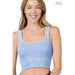 Plus Washed Ribbed Square Neck Cropped Tank Top - LECCE