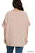 Plus Woven Airflow V - neck Dolman Short Sleeve Top - LECCE