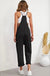 Pocketed Spaghetti Strap Straight Leg Jumpsuit - LECCE