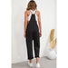 Pocketed Spaghetti Strap Straight Leg Jumpsuit - LECCE