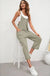 Pocketed Spaghetti Strap Straight Leg Jumpsuit - LECCE