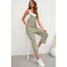 Pocketed Spaghetti Strap Straight Leg Jumpsuit - LECCE