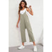Pocketed Spaghetti Strap Straight Leg Jumpsuit - LECCE