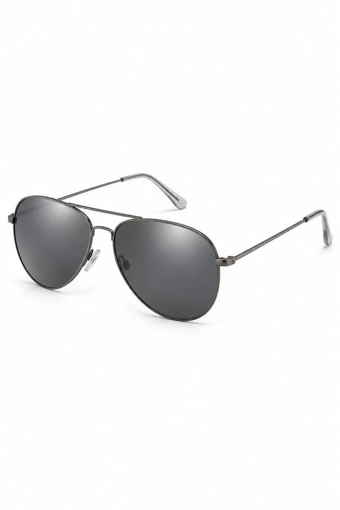 Polarized Mirror Lens Sunglasses - Gunmetal Charcoal