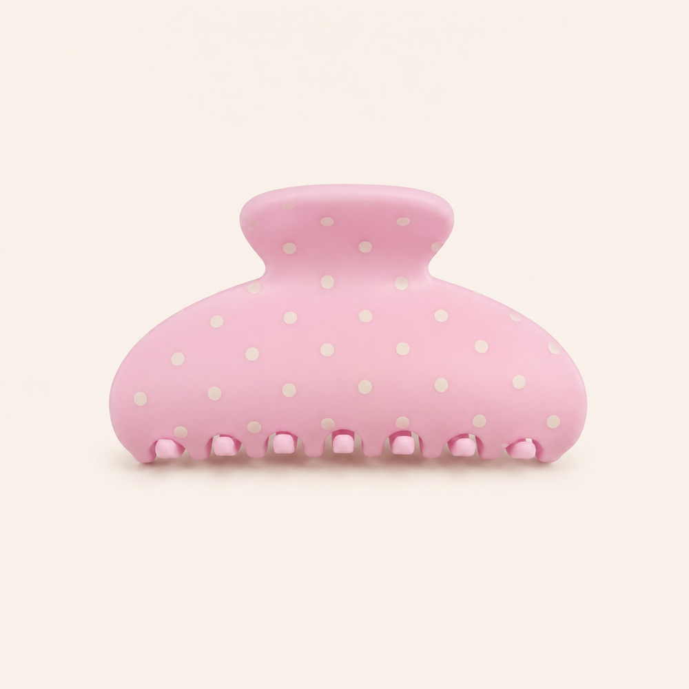 Polka Dot Hair Claw Clip - Lavender