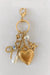 Porcelain Bow Heart Teddy Bear Pearl Bag Charm - LECCE
