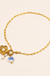 18K Gold Porcelain Heart Flower Necklace on soft-white background