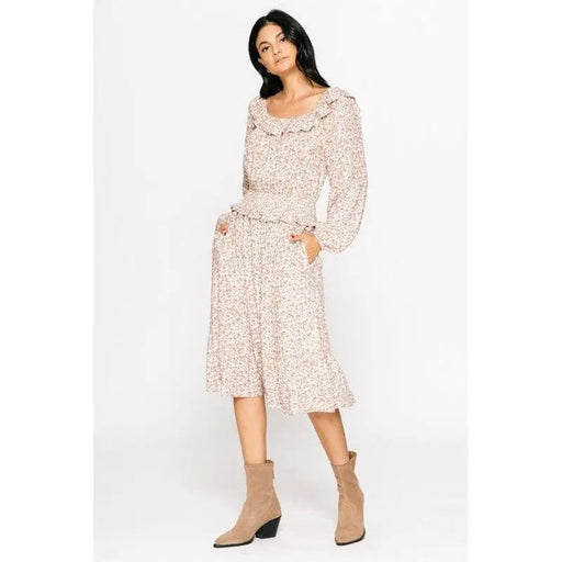 Printed Waist Smocking Dress - LECCE