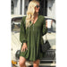 Puff Sleeve Buttoned Tiered Ruffled Mini Dress - LECCE