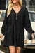 Puff Sleeve Buttoned Tiered Ruffled Mini Dress - LECCE
