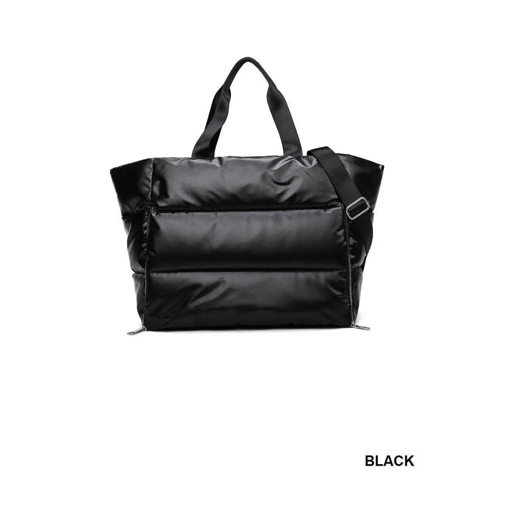Puffy Quilted Waterproof Travel Sports Tote Bag