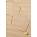 Puffy Teardrop Pendant Box Chain Necklace - LECCE