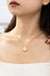 Puffy Teardrop Pendant Box Chain Necklace - LECCE
