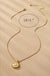 Puffy Teardrop Pendant Box Chain Necklace - LECCE