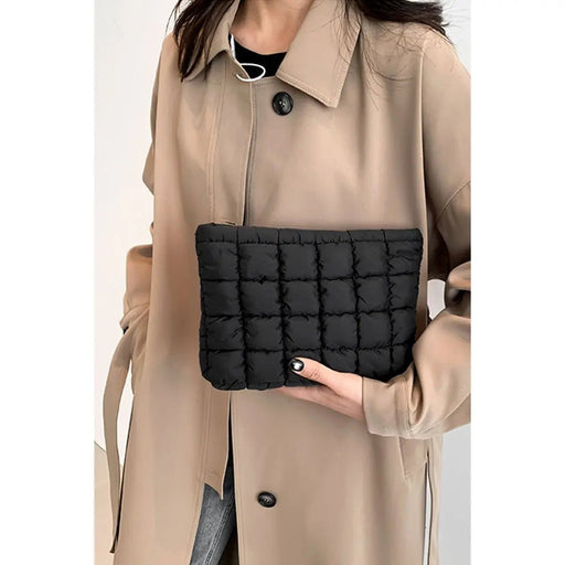 Quilted Cosmetic Makeup Pouch Clutch Bag - LECCE