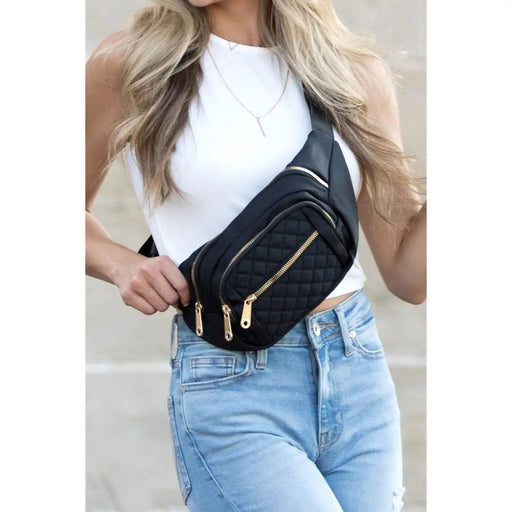 Quilted Sling Belt Bum Bag - LECCE