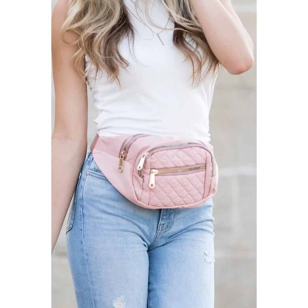 Quilted Sling Belt Bum Bag