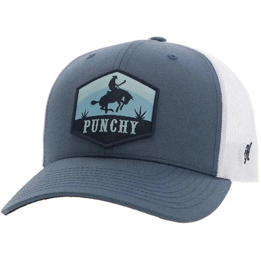Ranchero Punchy Blue / White 6 - Panel Trucker with Black / Blue Patch - OSFA - LECCE