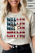 Red White Blue Wallen Patriotic Graphic Tee - LECCE
