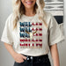 Red White Blue Wallen Patriotic Graphic Tee - LECCE