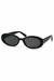 Retro Acetate Sunglasses - Black