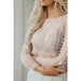 Rhinestone Faux Pearl Mesh Top - LECCE