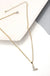 Rhinestone Initial Chain Necklace - LECCE
