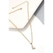 Rhinestone Initial Chain Necklace - LECCE