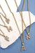 Rhinestone Initial Chain Necklace - LECCE