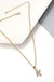 Rhinestone Initial Chain Necklace - LECCE