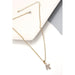 Rhinestone Initial Chain Necklace - LECCE