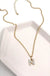 Rhinestone Initial Chain Necklace - LECCE