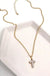 Rhinestone Initial Chain Necklace - LECCE