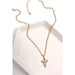 Rhinestone Initial Chain Necklace - LECCE