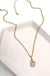 Rhinestone Initial Chain Necklace - LECCE
