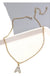 Rhinestone Initial Chain Necklace - LECCE