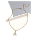 Rhinestone Initial Chain Necklace - LECCE