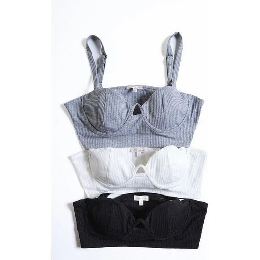 Rib Solid Cami Bra - LECCE