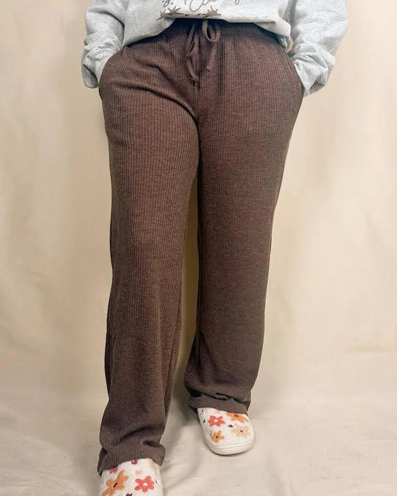 Ribbed Drawstring Lounge Pants - LECCE
