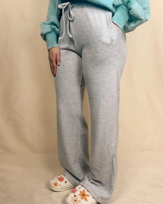 Ribbed Drawstring Lounge Pants - LECCE