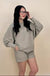Ribbed Round Neck Pullover & Shorts Set - LECCE