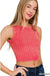 Ribbed Sleeveless Cropped Tank Top - LECCE