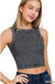 Ribbed Sleeveless Cropped Tank Top - LECCE