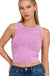Ribbed Sleeveless Cropped Tank Top - LECCE