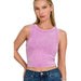 Ribbed Sleeveless Cropped Tank Top - LECCE
