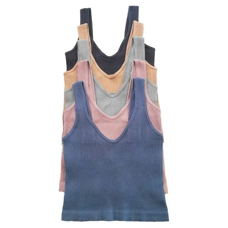 Ribbed Tank Crop Top - LECCE